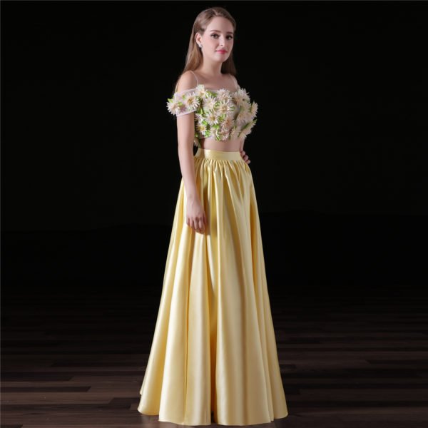 yellow two piece prom dress-0826-04