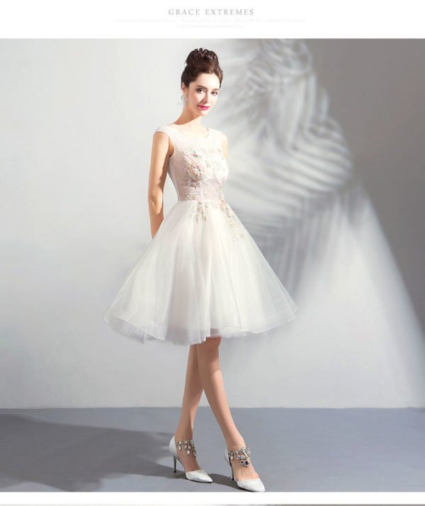 white short prom dress-0886-06