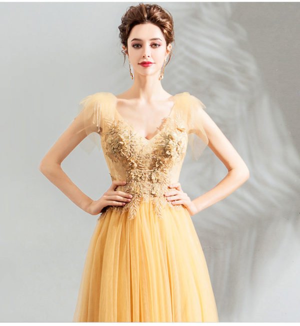 yellow prom dress-0896-07