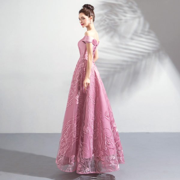 pink long prom dress 0908-07