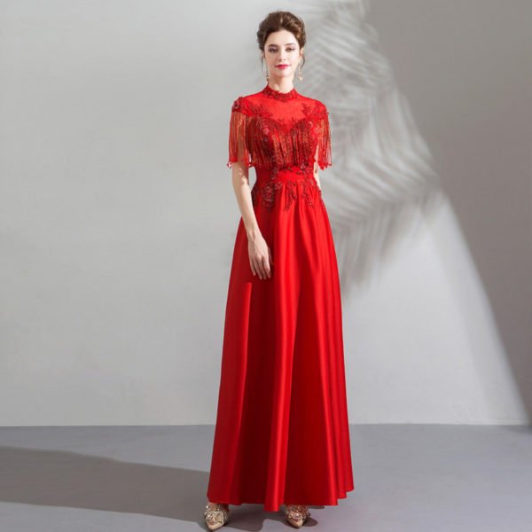 red crystal prom dress 0909-10