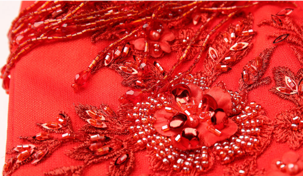 red crystal prom dress 0909-11