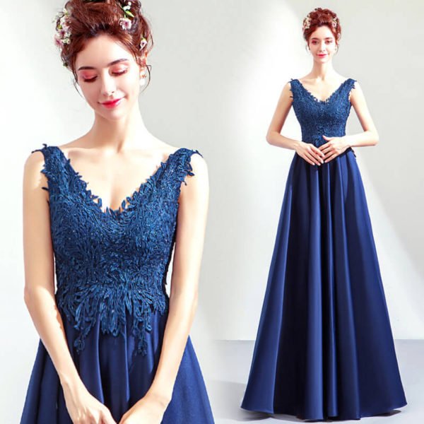 Royal Blue prom dress-955-05