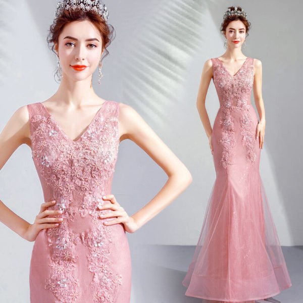 pink mermaid dress-949-07