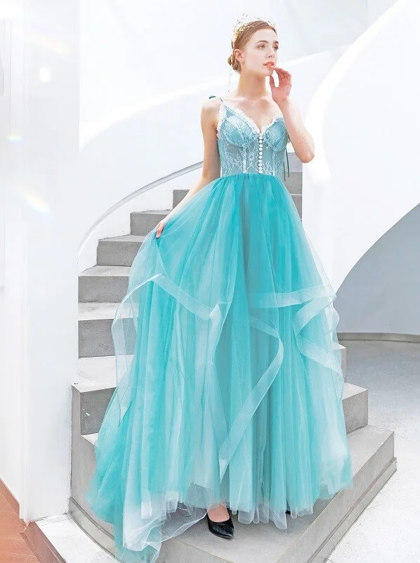 Spaghetti Strap prom dress 960-02