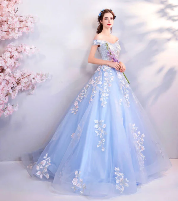 blue ball gown 976-10