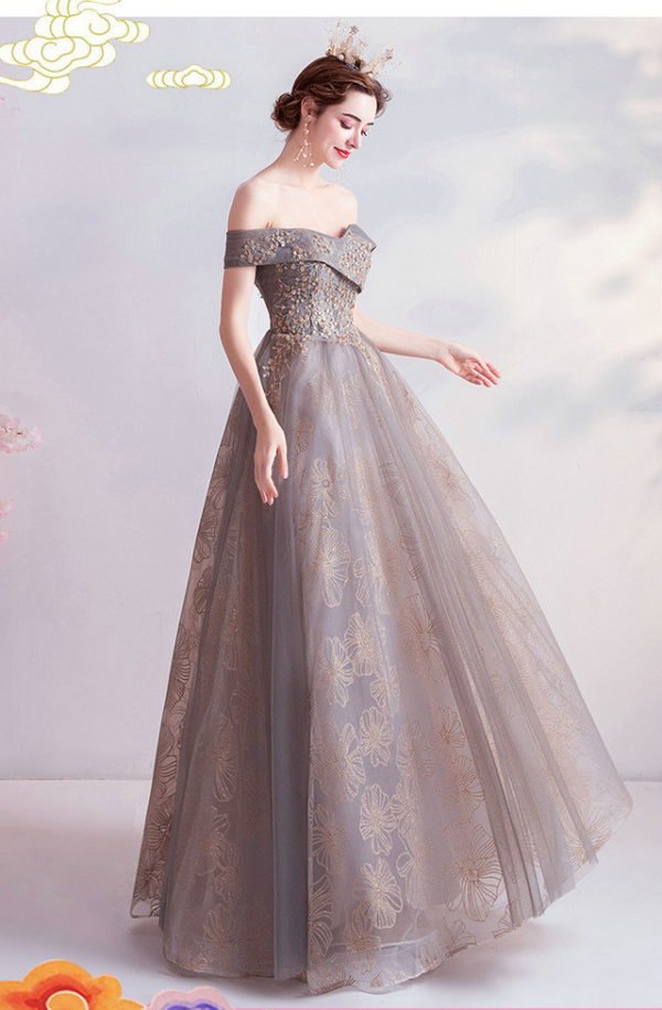 grey formal gown 987-04