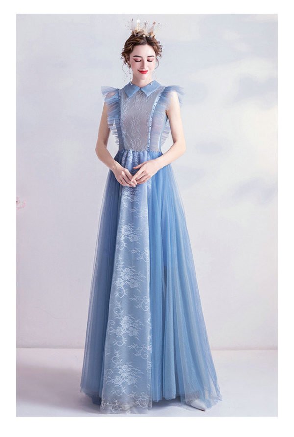 light blue long dress 994-08