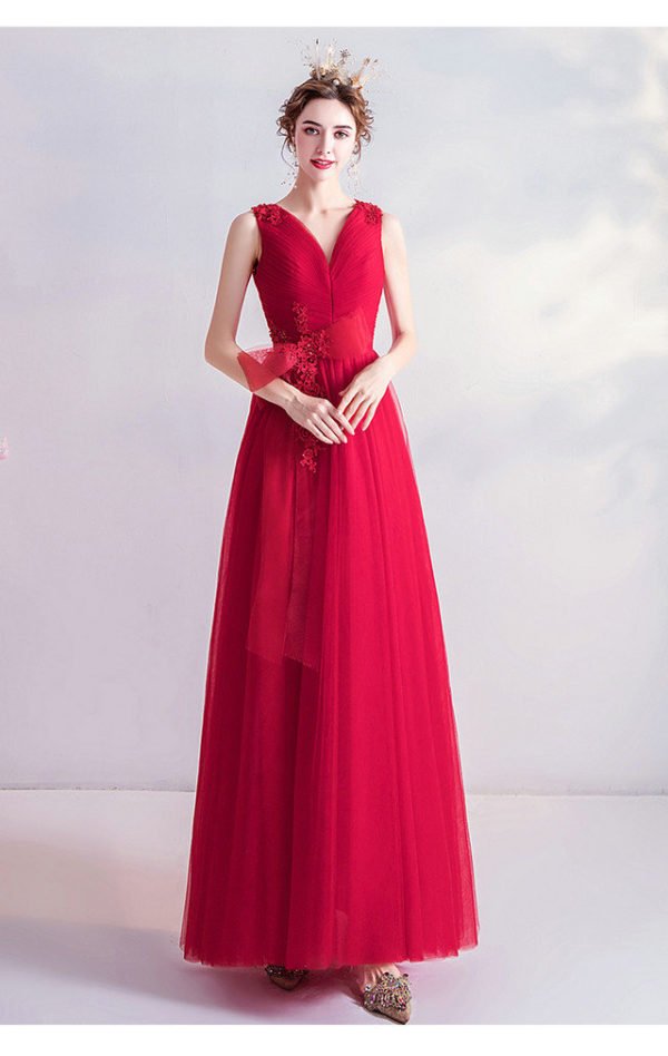 red long formal dress 988-01