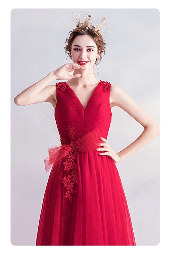 red long formal dress 988-04