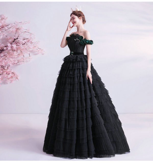 black ball gown 1027-002