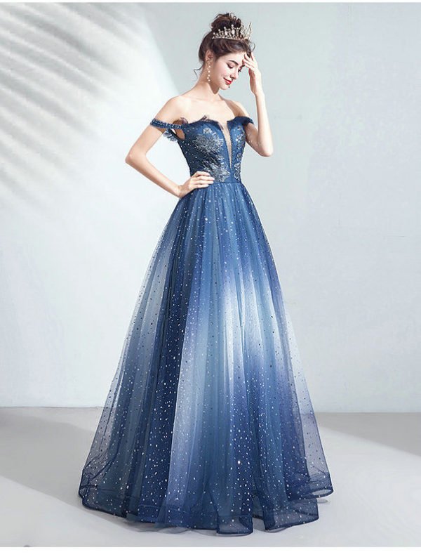 blue sparkly prom dress 1038-006