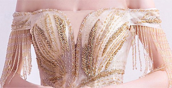 gold wedding dress 1022-001