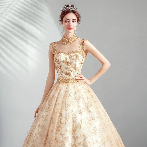 high neck ball gown 1025-003