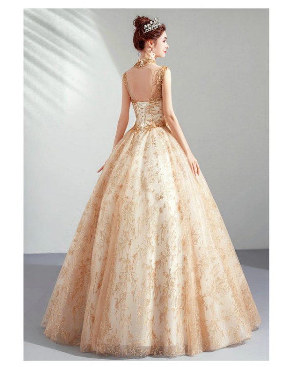 high neck ball gown 1025-004