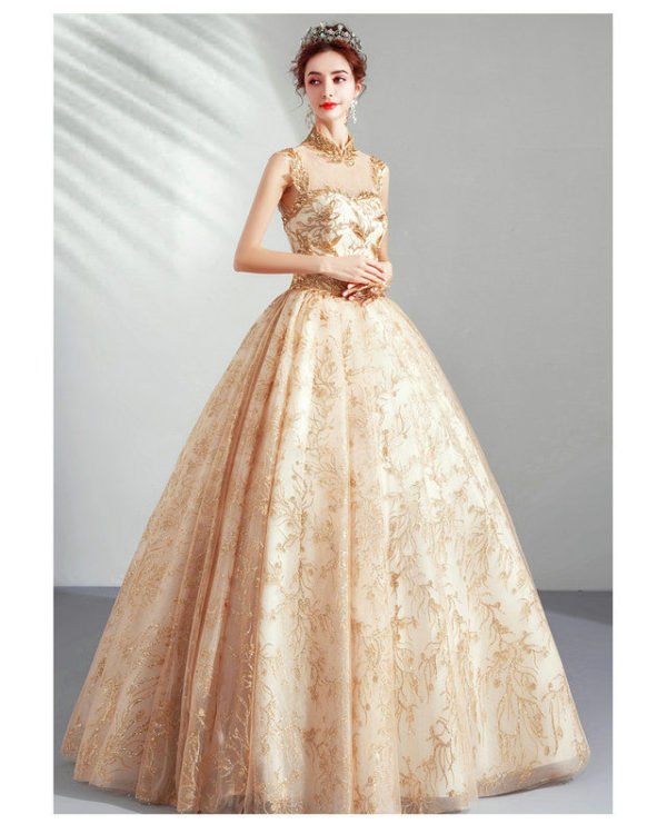 high neck ball gown 1025-008