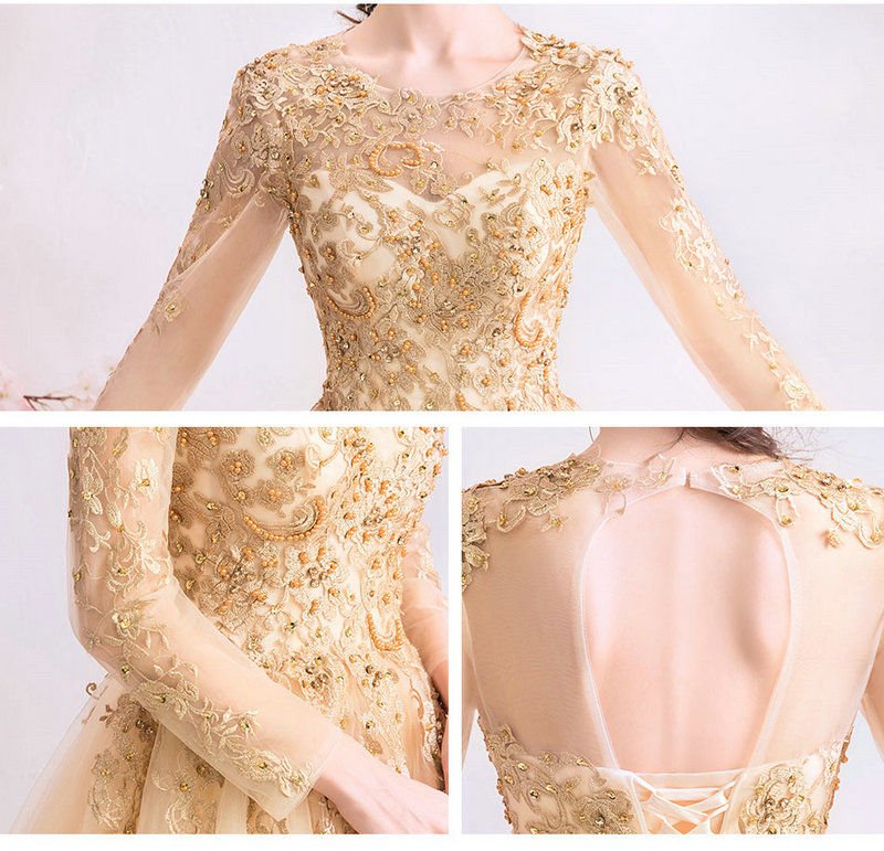 long-sleeve-gold-wedding-dress-ball-gown-formal-dress-sale