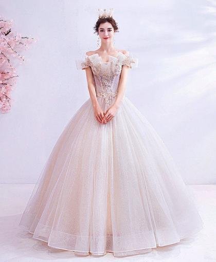 Off The Shoulder Wedding Dress Ball Gown Prom Dress