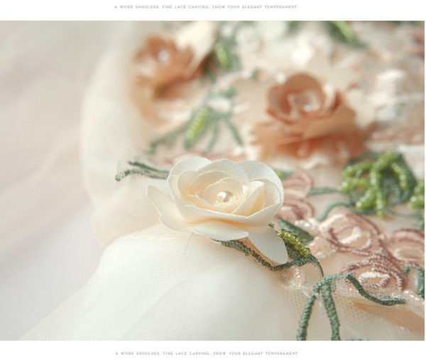wedding dress with flowers 1029-002