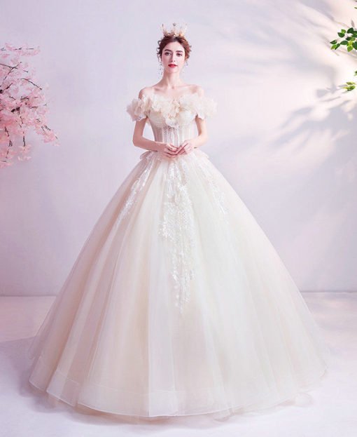 Princess Ball Gown Wedding Dress Off The Shoulder Bridal Dress