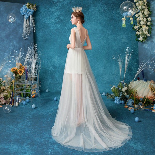 translucent wedding dress 1076-008