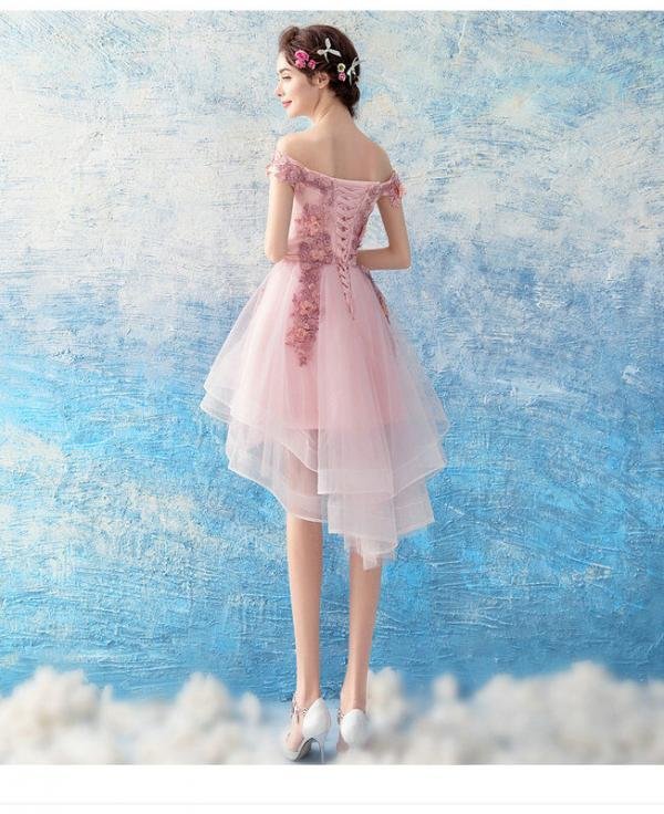 pink short prom dress 1124-006