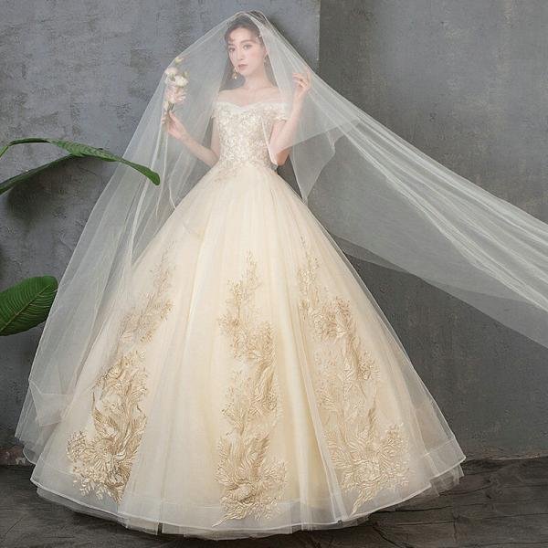 champagne ball gown 1207-003