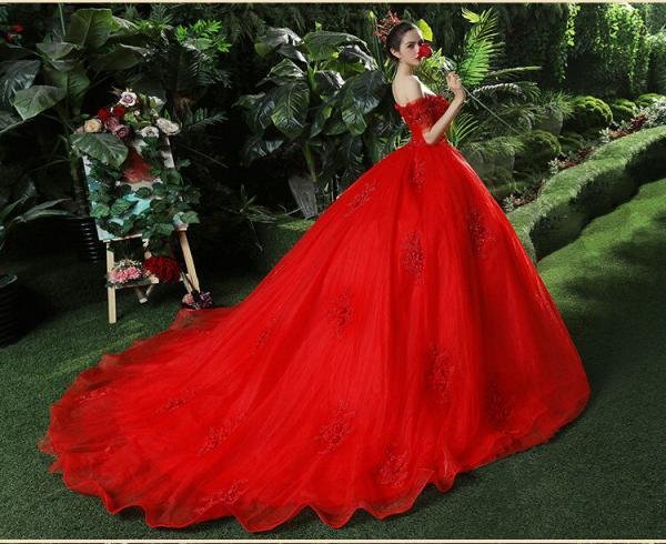 red princess wedding dress 1198-005