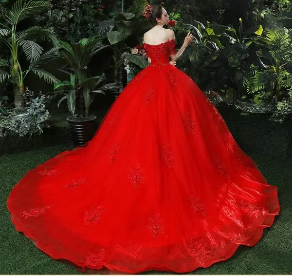 red princess wedding dress 1198-007