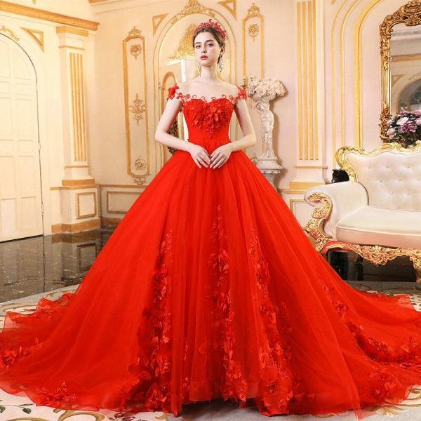 red wedding gowns 1196-003