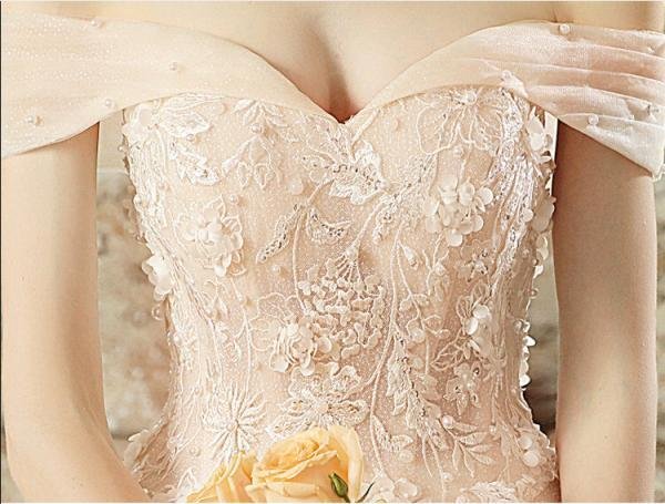 wedding dress with flowers 1197-001