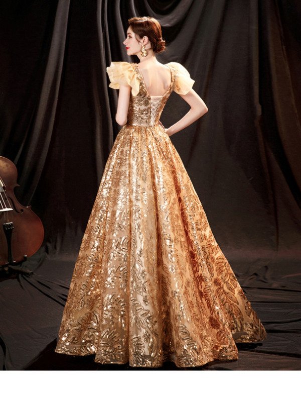 gold quinceanera dress 1260-001