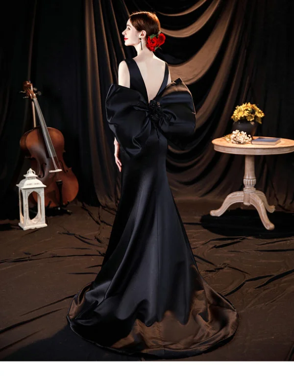 black mermaid formal dress 1281-005