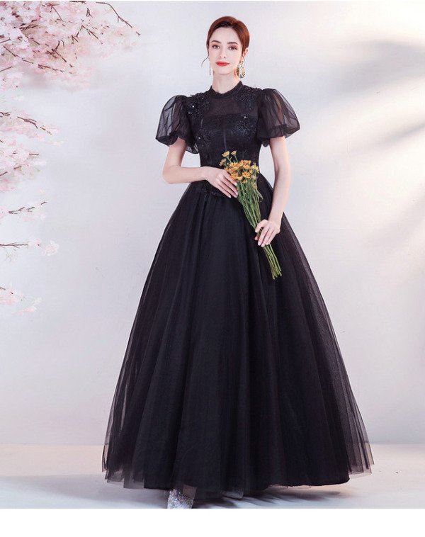 black quinceanera dress 1290-004