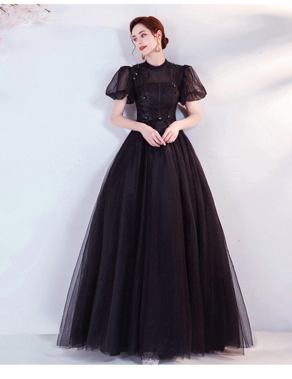 black quinceanera dress 1290-005