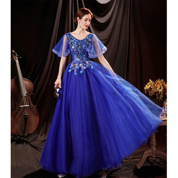 dark blue prom dress 1292-001