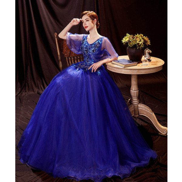 dark blue prom dress 1292-003