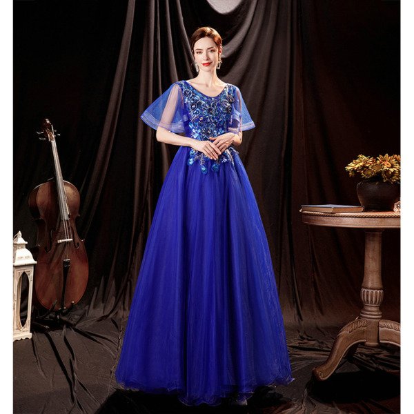 dark blue prom dress 1292-004