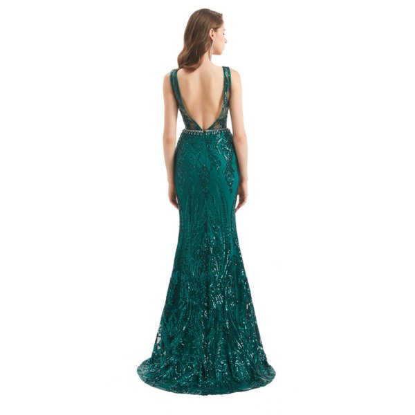 dark green prom dress 1318-005