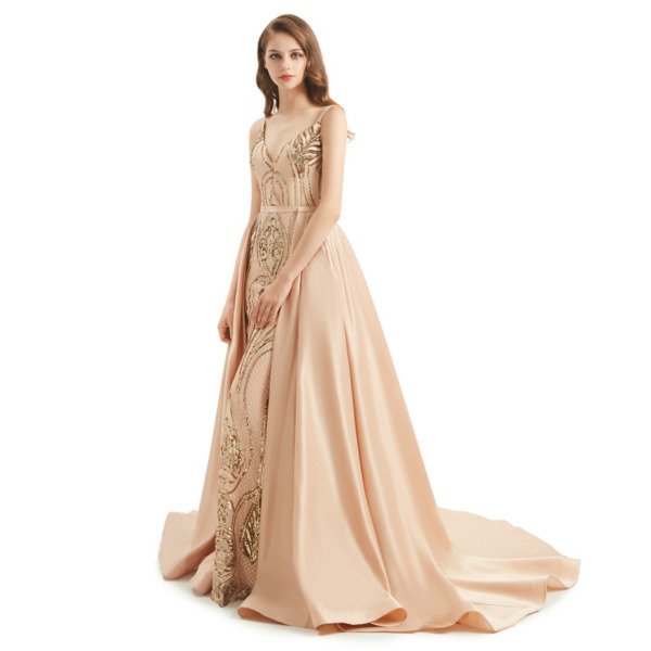 detachable skirt prom dress 1317-008