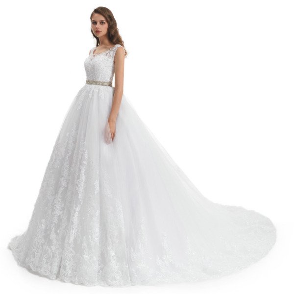 princess ball gown wedding dress 1323-003