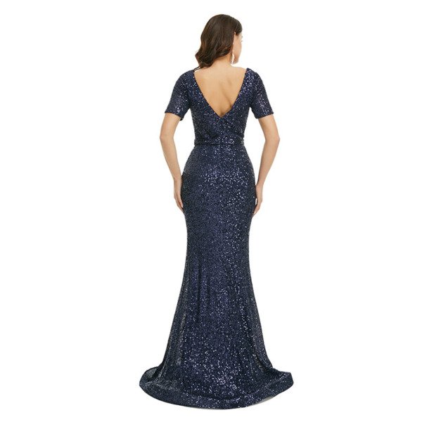 blue sequins prom dress 1343-001