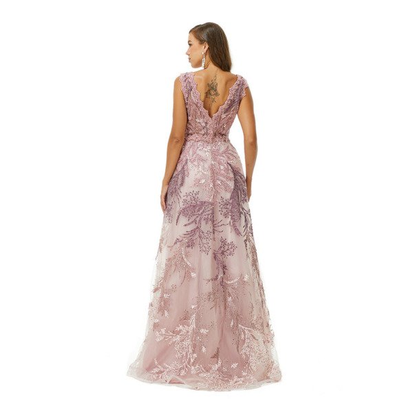 pink lace prom dress 1638-001