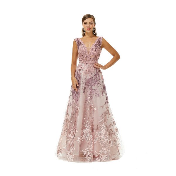 pink lace prom dress 1638-004