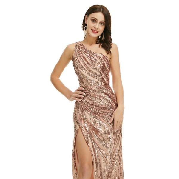 rose gold prom dress 1355-007