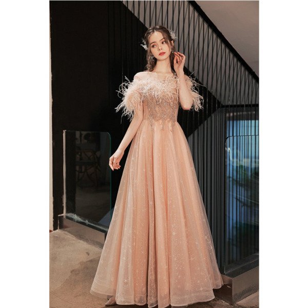 feather dress gown 1384-002