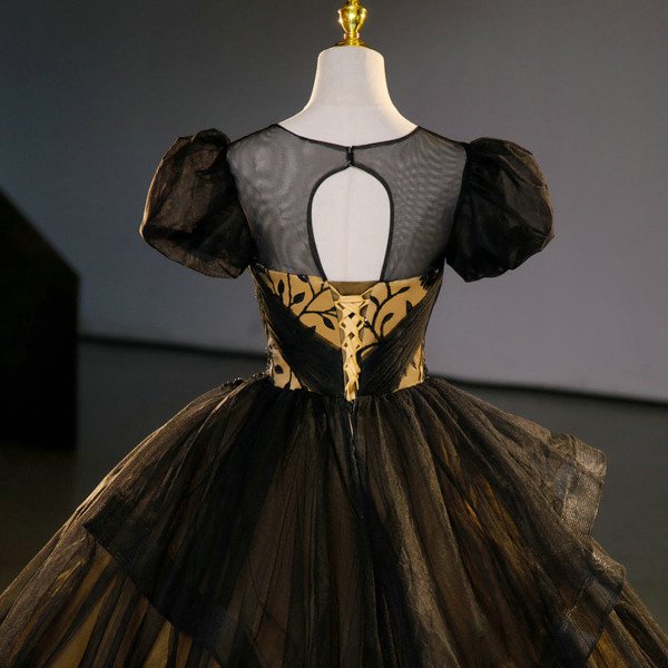 black and yellow ball gown-1454003