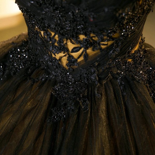 black and yellow ball gown-1454005