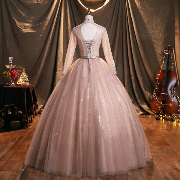 dusky pink ball gown 1472-02