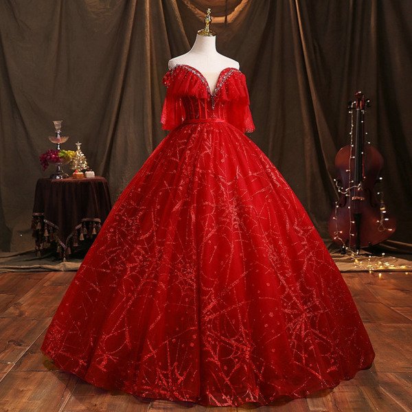red quinceanera dresses 1464-01